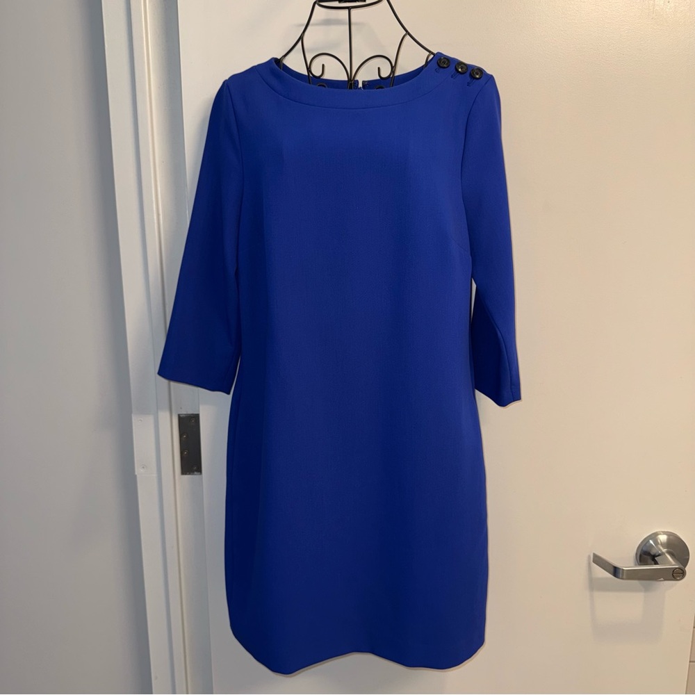 Banana Republic Royal Blue Three Quarter Sleeve Dress